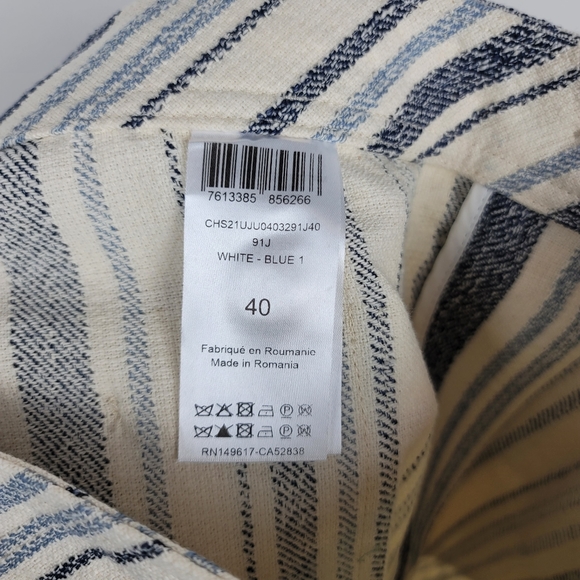 See by Chloe Striped Canvas Skirt size 40 / medium - Picture 5 of 9